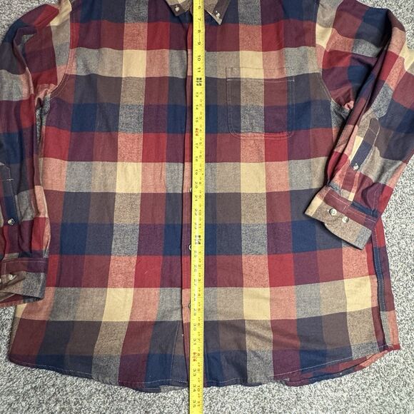 Cabela's HOBBS CREEK Plaid Flannel Shirt Autumn Check Long Sleeve Men Size XL - Picture 2 of 12